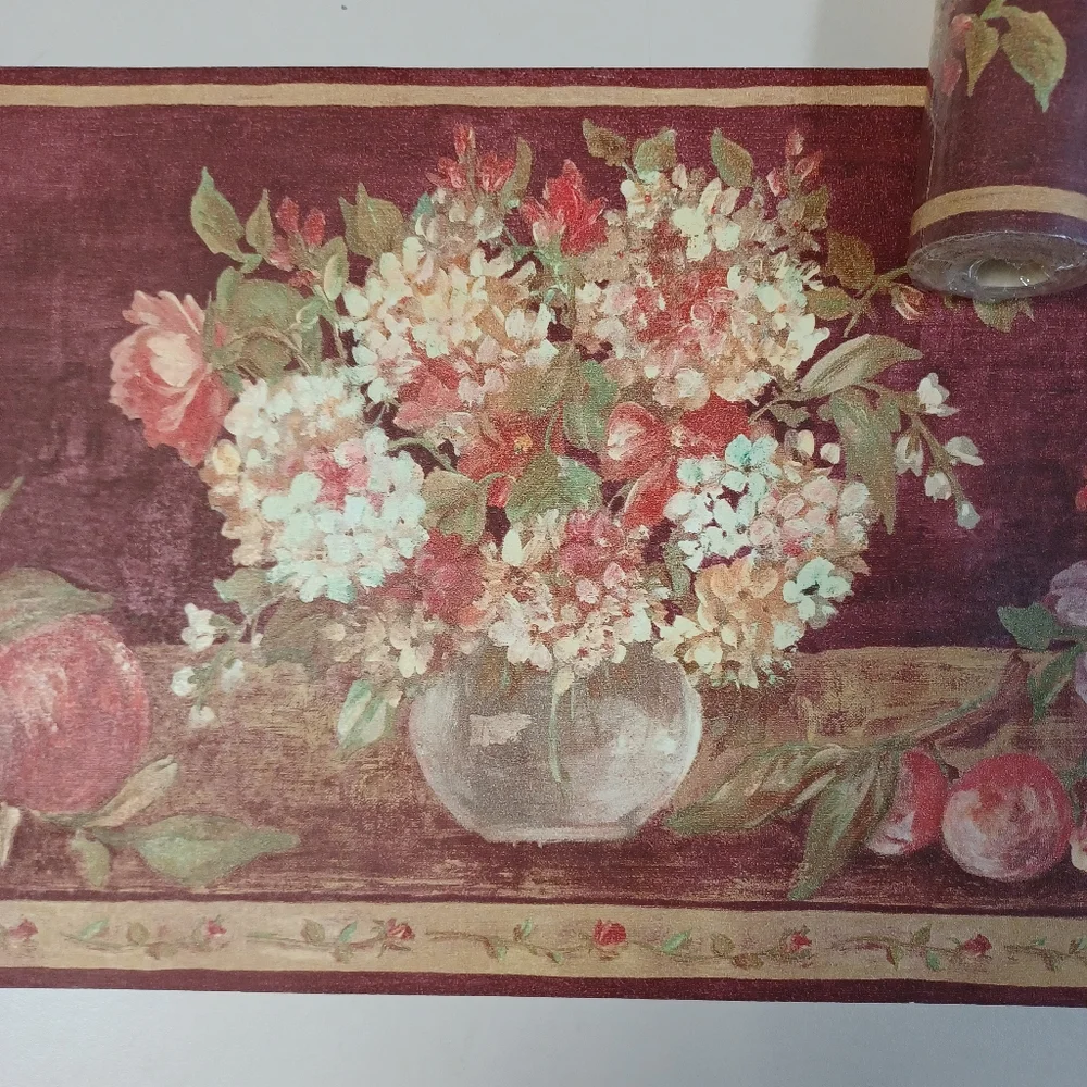 Wallpaper Border Still-life Fruit & Flowers
